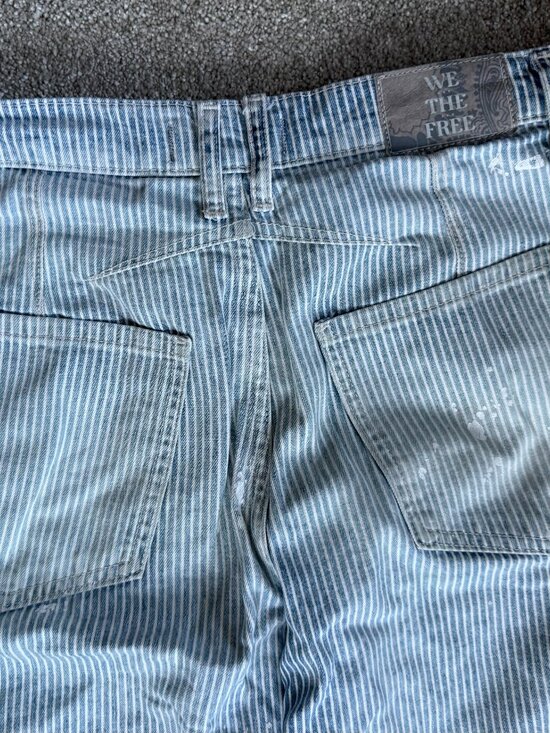 Free People Good Luck Paint Splatter Stripe Jeans, 28 - Picture 14 of 14